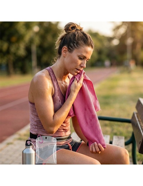 Toalla Refrescante Deportiva Microfibra Con Estuche 100x30