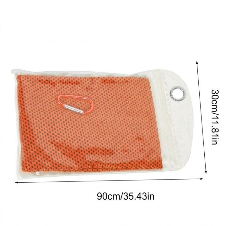 Toalla Refrescante Deportiva Microfibra Con Estuche 100x30