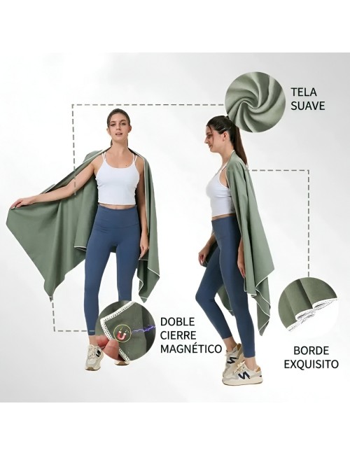 Toalla Microfibra Magnética Playa Secado Rápido 76x190cm