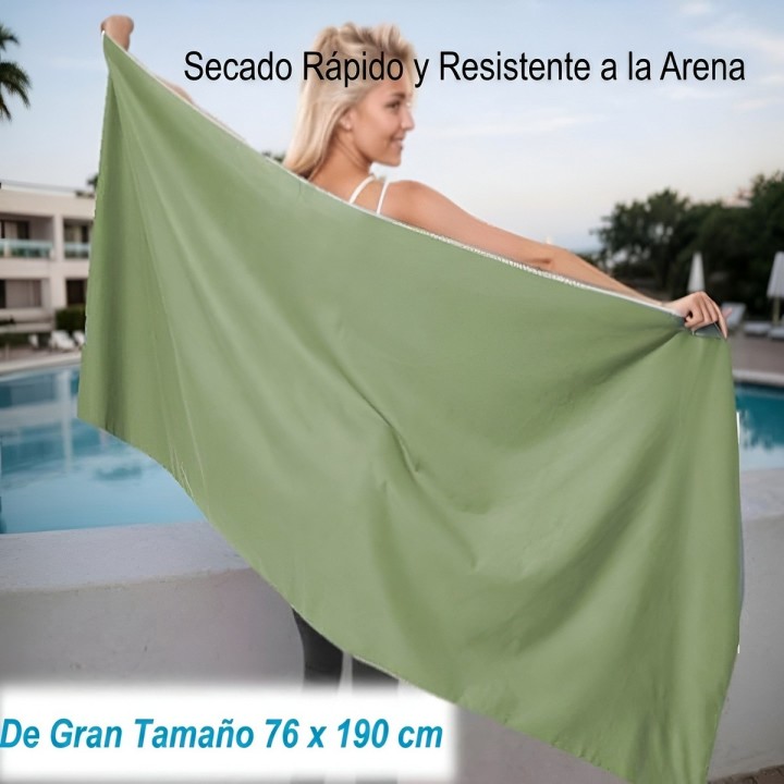 Toalla Microfibra Magnética Playa Secado Rápido 76x190cm