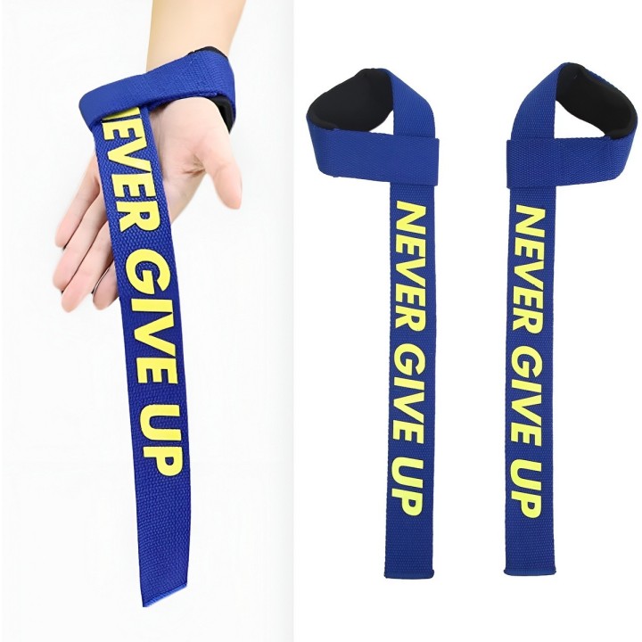 Straps Levantamiento Pesas Gym Acolchadas Never Give Up