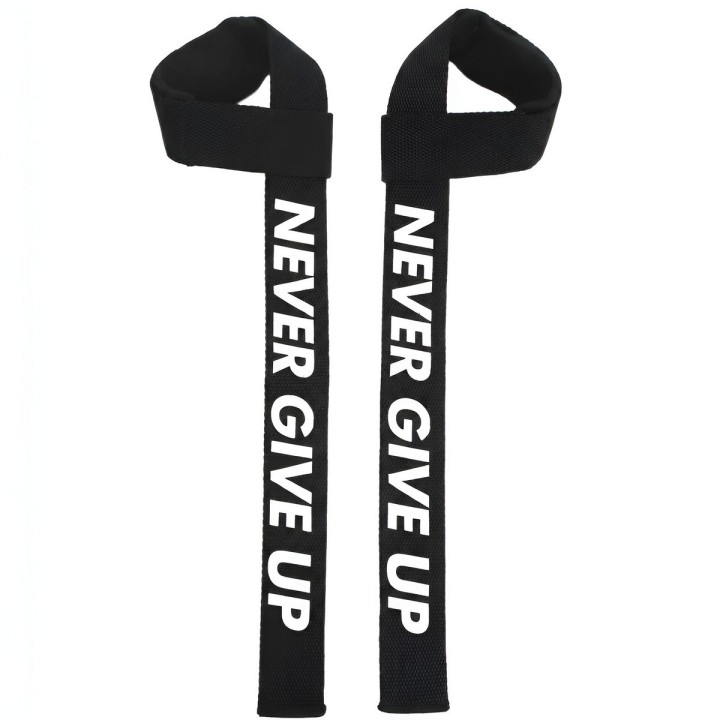 Straps Levantamiento Pesas Gym Acolchadas Never Give Up