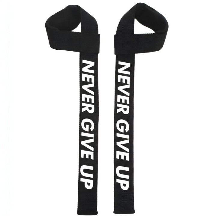 Straps Levantamiento Pesas Gym Acolchadas Never Give Up