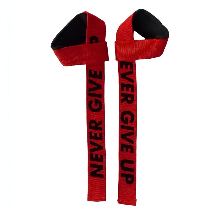 Straps Levantamiento Pesas Gym Acolchadas Never Give Up