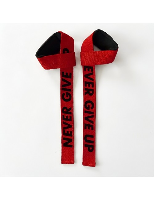 Straps Levantamiento Pesas Gym Acolchadas Never Give Up