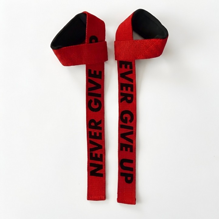 Straps Levantamiento Pesas Gym Acolchadas Never Give Up