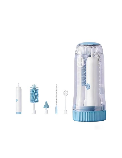 Kit Cepillo Eléctrico Para Biberones Con Esterilizador Uv