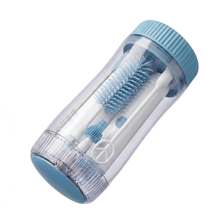Kit Cepillo Eléctrico Para Biberones Con Esterilizador Uv