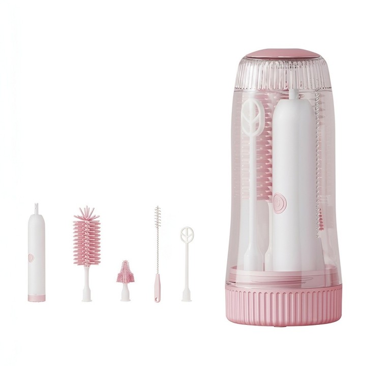 Kit Cepillo Eléctrico Para Biberones Con Esterilizador Uv