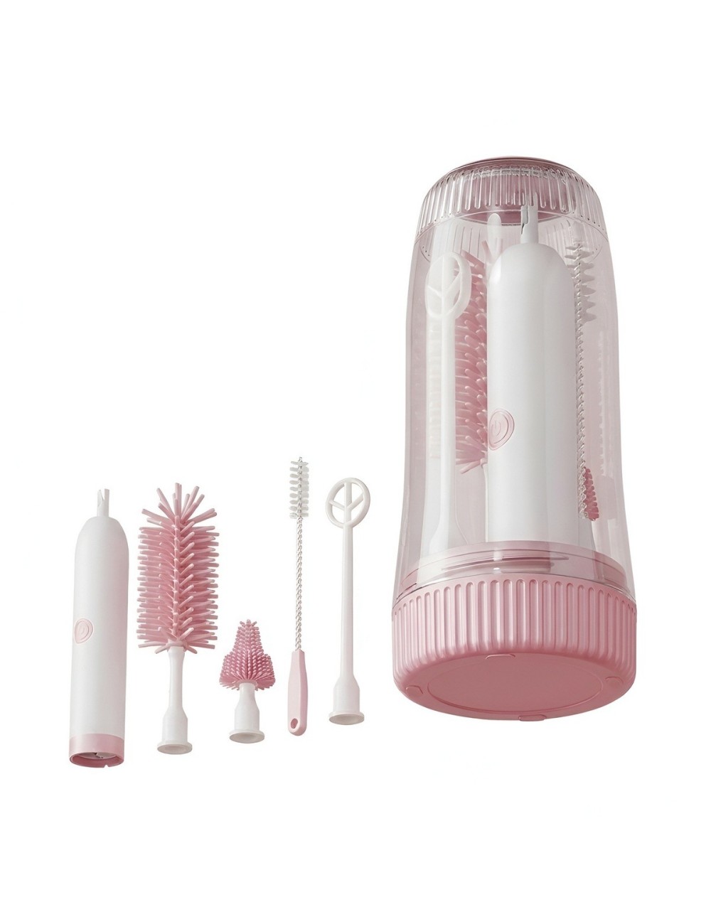 Kit Cepillo Eléctrico Para Biberones Con Esterilizador Uv