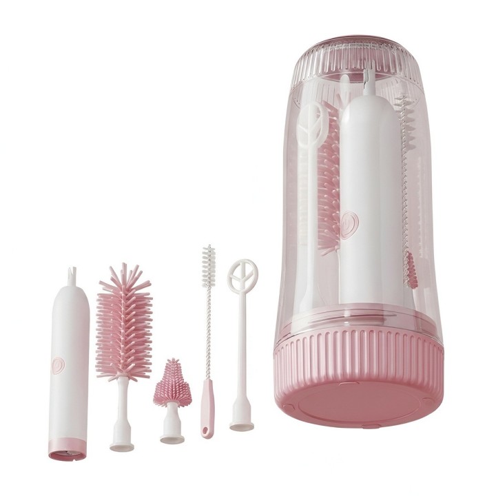 Kit Cepillo Eléctrico Para Biberones Con Esterilizador Uv
