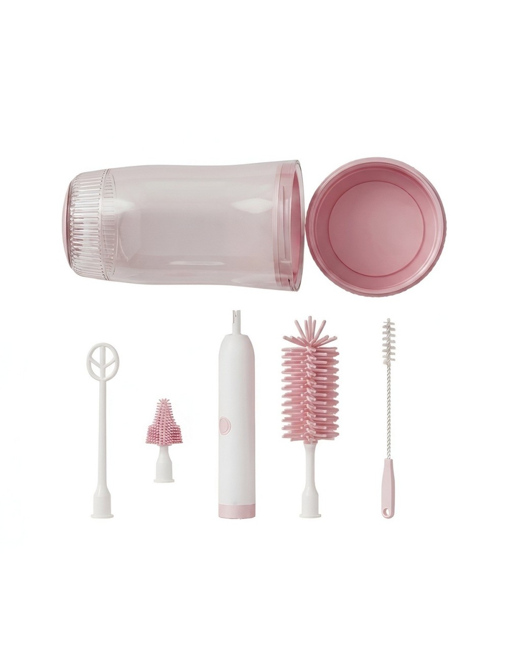 Kit Cepillo Eléctrico Para Biberones Con Esterilizador Uv