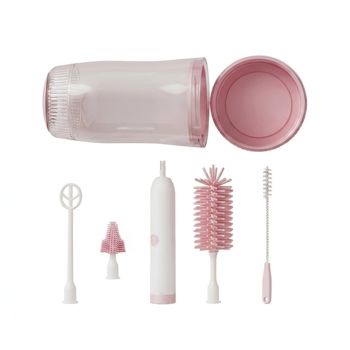Kit Cepillo Eléctrico Para Biberones Con Esterilizador Uv