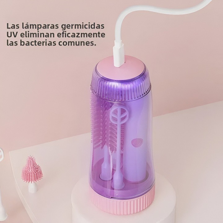 Kit Cepillo Eléctrico Para Biberones Con Esterilizador Uv