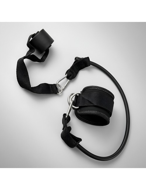 Kit Tobillera Banda Elástica Y Anclaje Puerta Para Glúteos