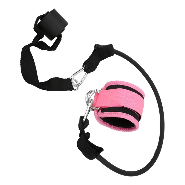 Kit Tobillera Banda Elástica Y Anclaje Puerta Para Glúteos