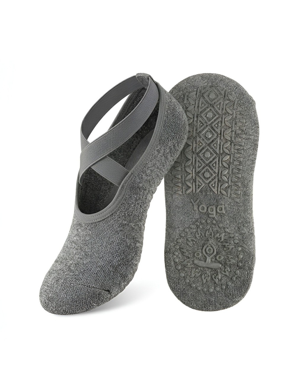 Calcetines Antideslizantes Yoga Pilates Tiras Cruzadas