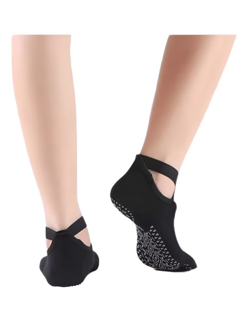 Calcetines Antideslizantes Yoga Pilates Tiras Cruzadas