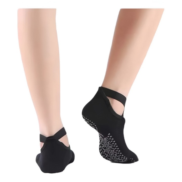 Calcetines Antideslizantes Yoga Pilates Tiras Cruzadas
