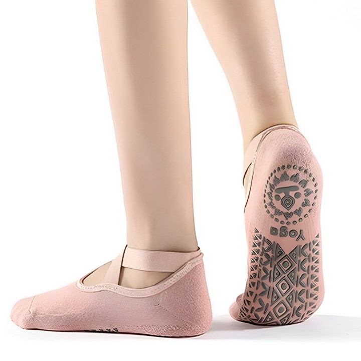 Calcetines Antideslizantes Yoga Pilates Tiras Cruzadas
