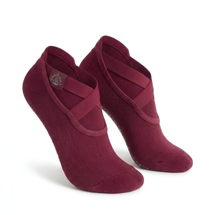 Calcetines Antideslizantes Yoga Pilates Tiras Cruzadas