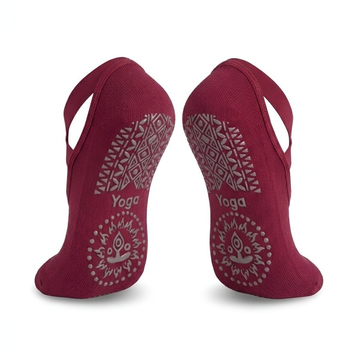 Calcetines Antideslizantes Yoga Pilates Tiras Cruzadas