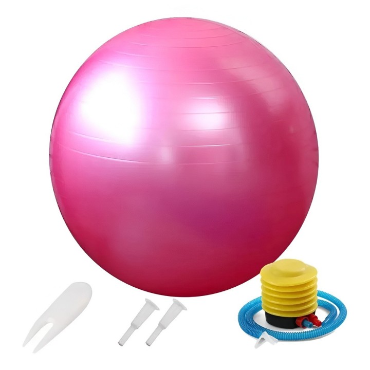 Pelota De Ejercicio Yoga Pilates 75cm Con Inflador