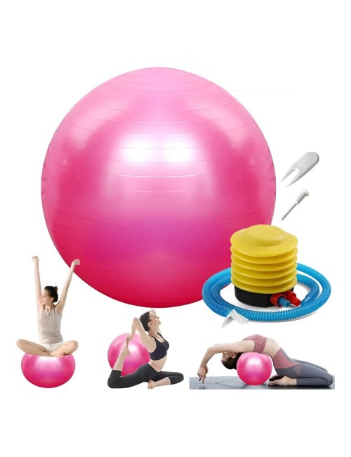 Pelota De Ejercicio Yoga Pilates 75cm Con Inflador
