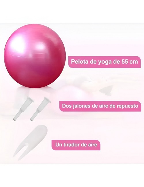 Pelota De Ejercicio Yoga Pilates 75cm Con Inflador