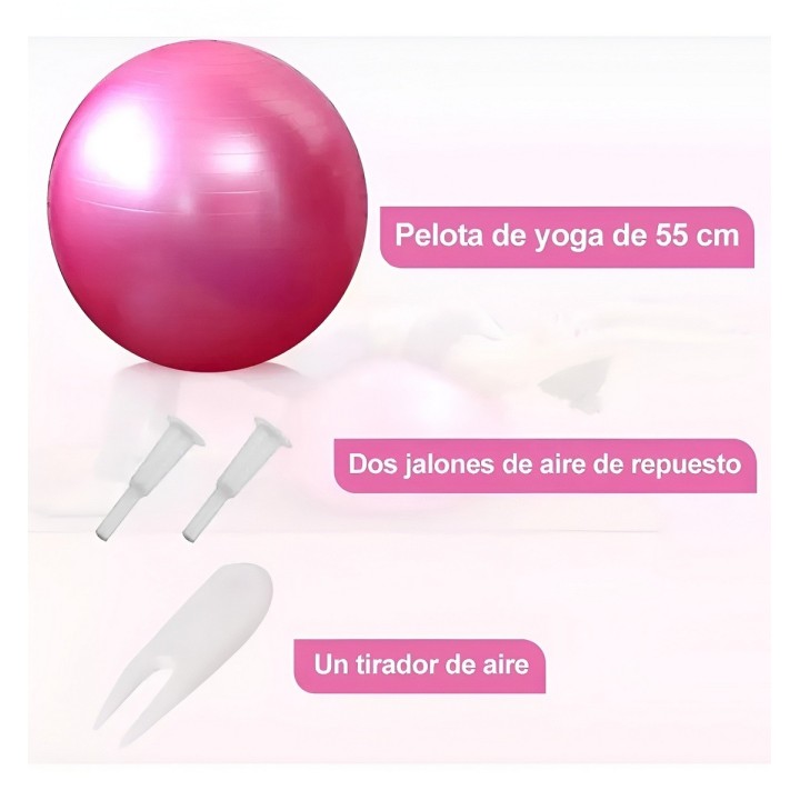 Pelota De Ejercicio Yoga Pilates 75cm Con Inflador