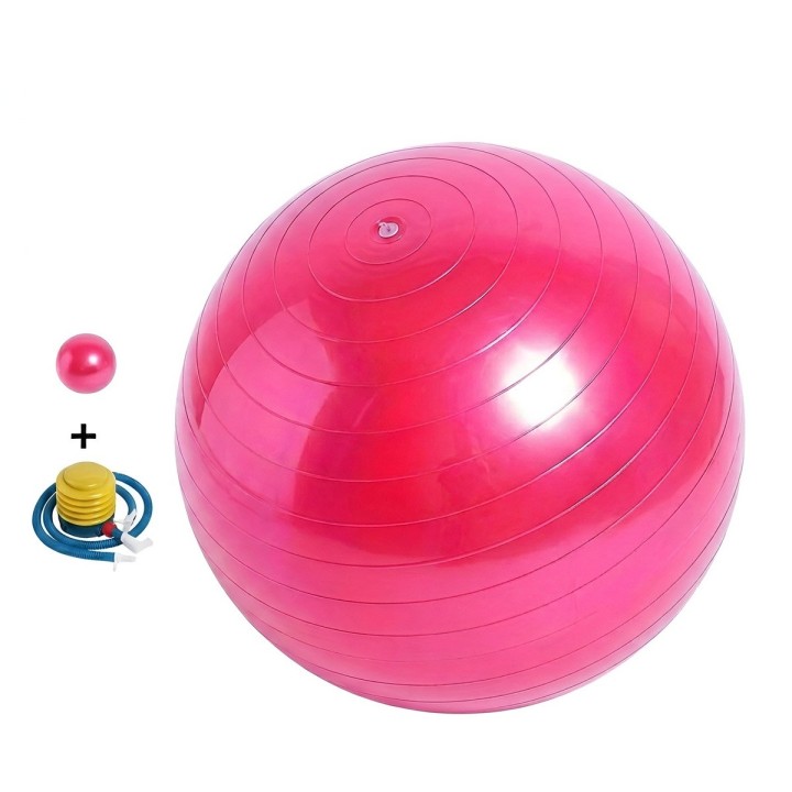 Pelota De Ejercicio Yoga Pilates 75cm Con Inflador