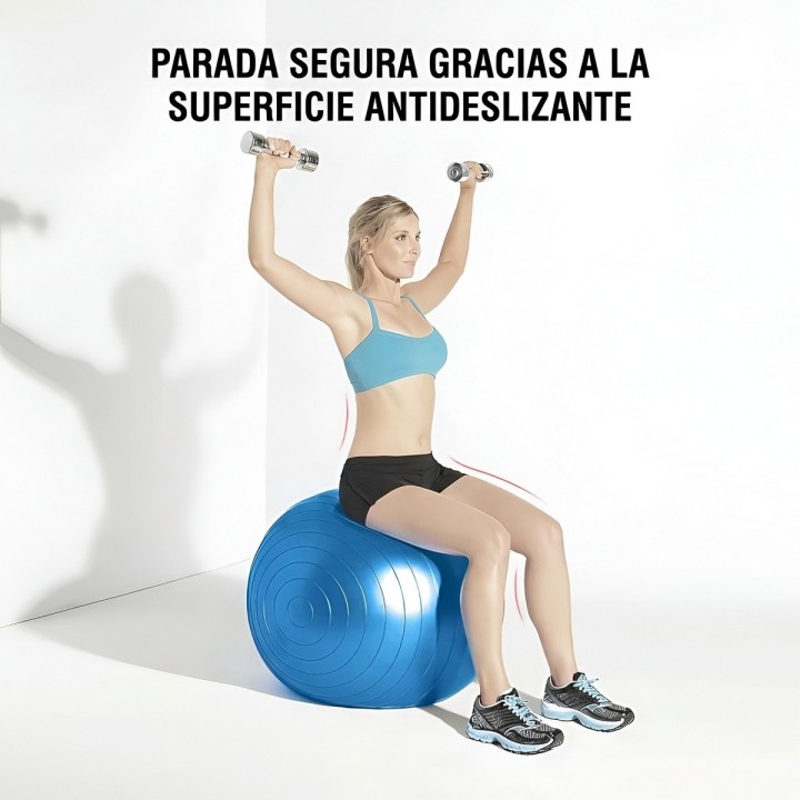 Pelota De Ejercicio Yoga Pilates 75cm Con Inflador