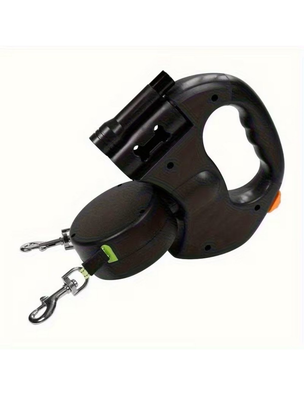 Correa Retráctil Doble Perro Luz Led 3m Anti Enredos 360°