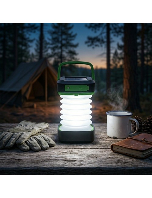 Lámpara Linterna Solar Plegable Recargable Camping Led