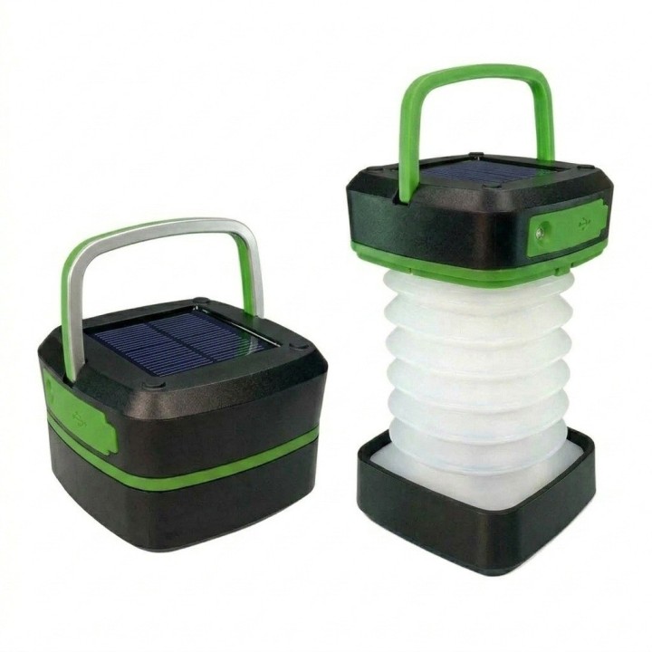 Lámpara Linterna Solar Plegable Recargable Camping Led