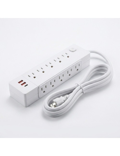 Multitoma Regleta 10 Salidas + 3 Usb Protector Picos 2500w