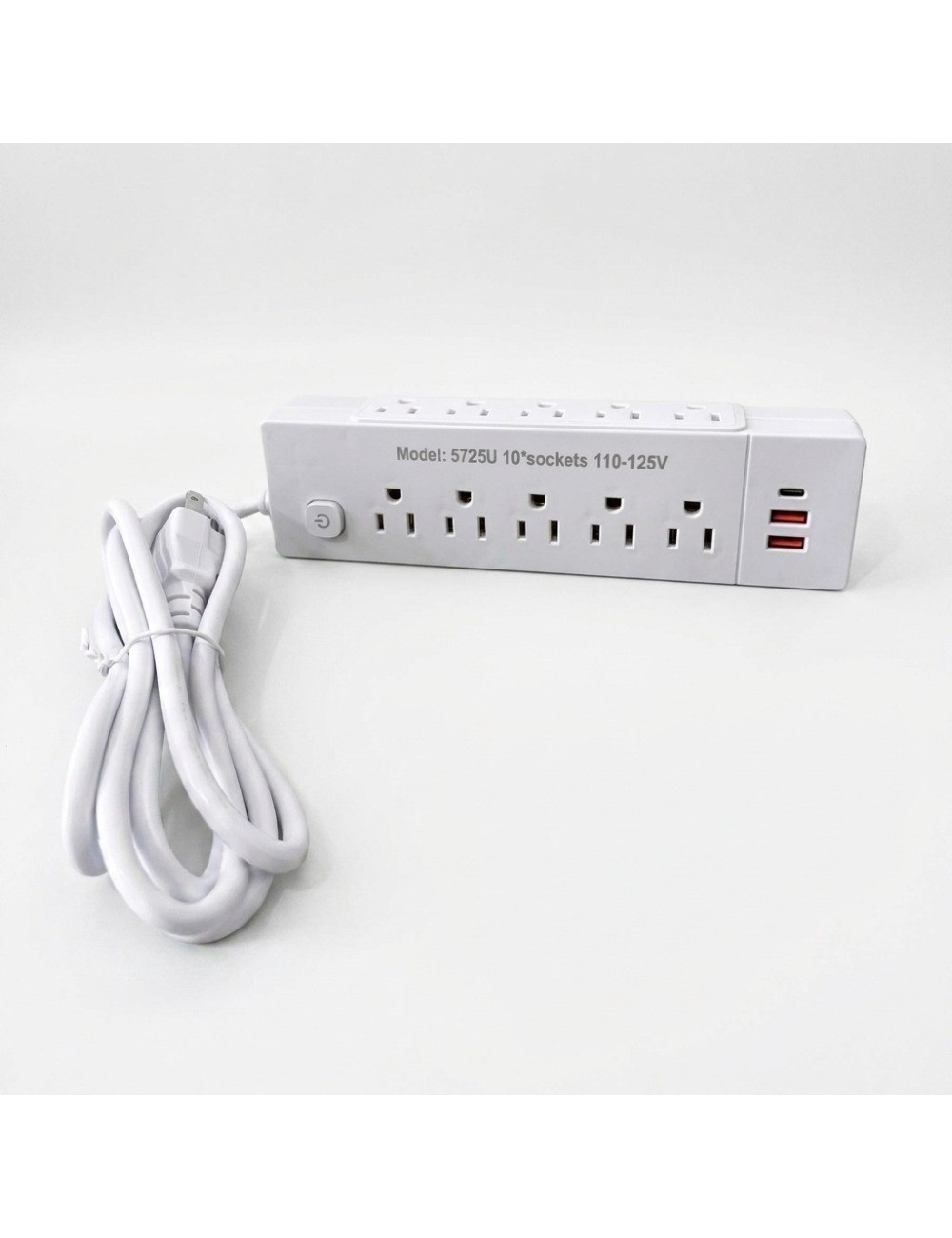 Multitoma Regleta 10 Salidas + 3 Usb Protector Picos 2500w