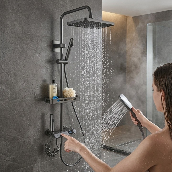 Sistema Ducha Digital Piano 4 En 1 Regadera Bidet