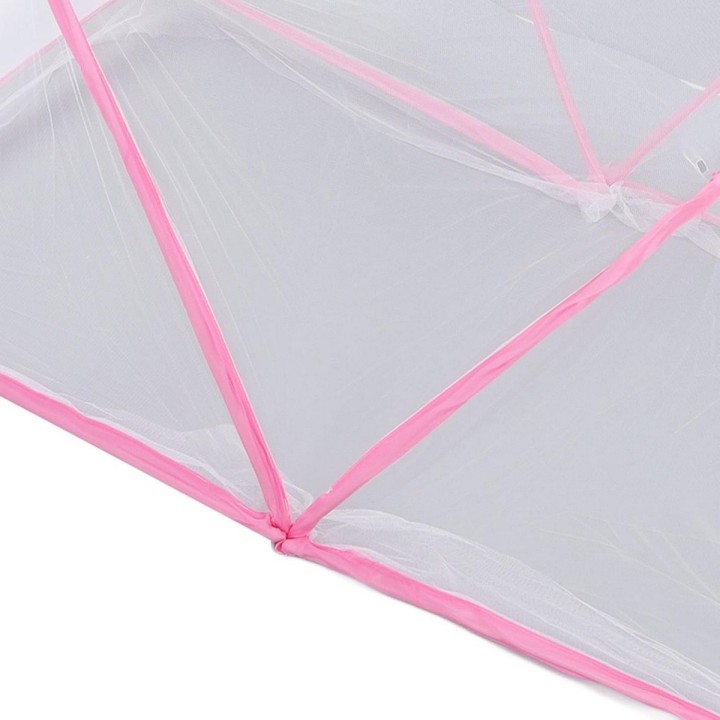 Toldillo Mosquitero Plegable Cama Sencilla 190x80x80cm Rosa
