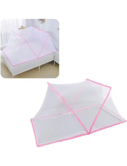 Toldillo Mosquitero Plegable Cama Sencilla 190x80x80cm Rosa