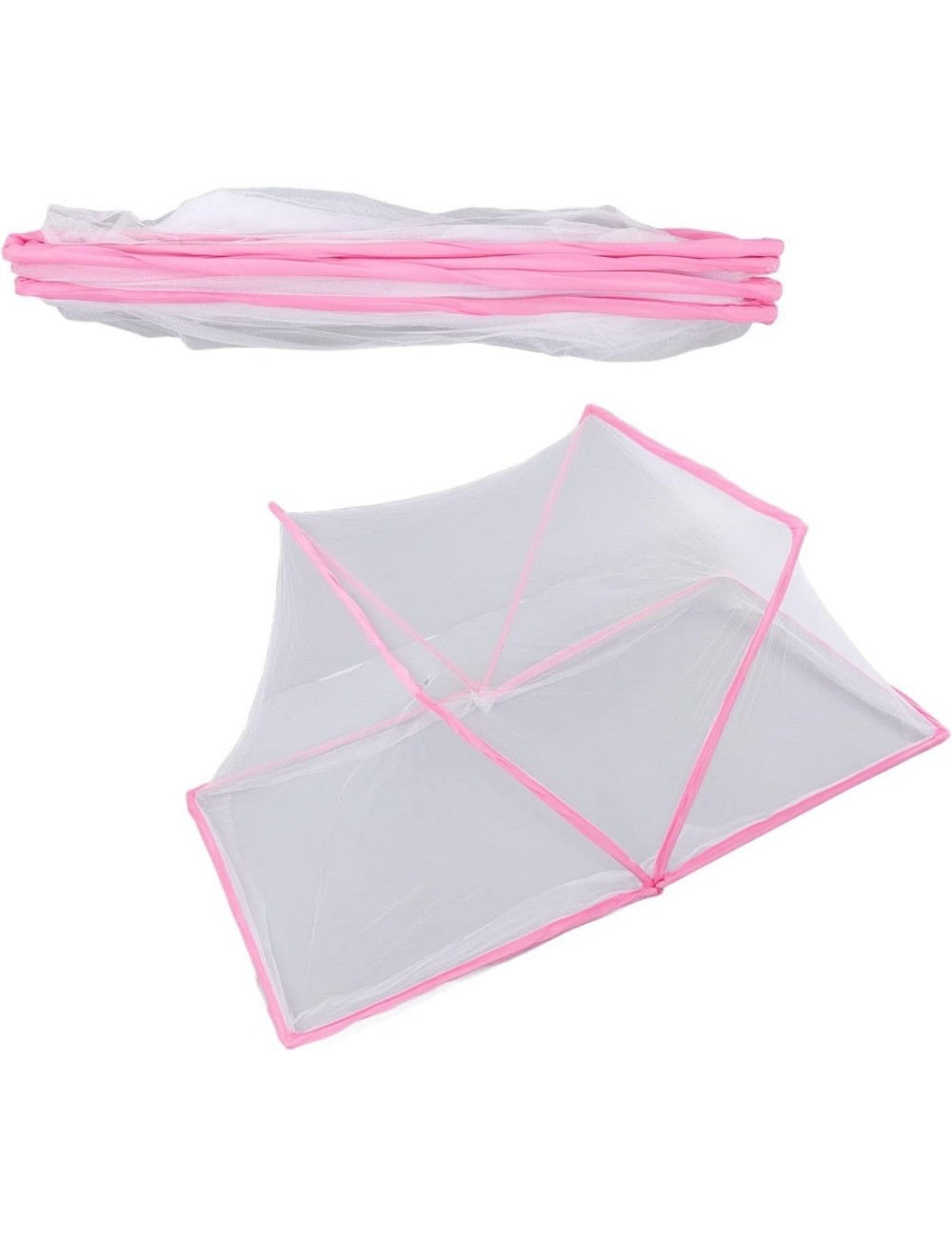 Toldillo Mosquitero Plegable Cama Sencilla 190x80x80cm Rosa