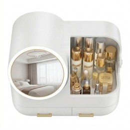 Organizador Maquillaje Espejo Luz Led 3 Tonos Usb