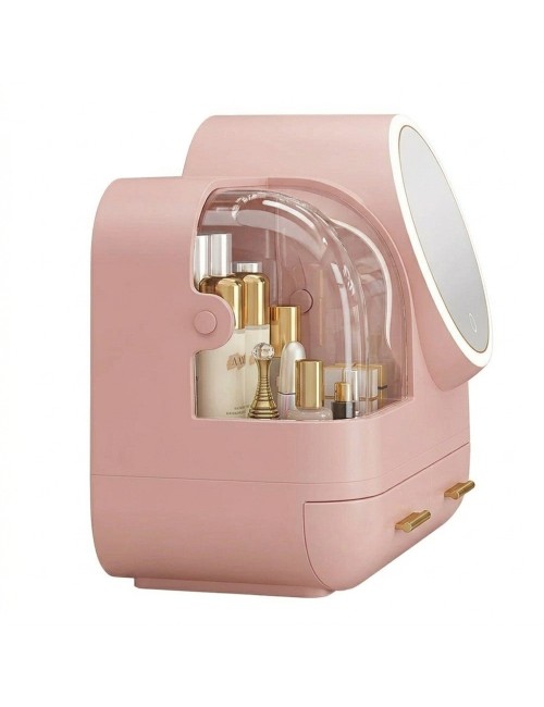Organizador Maquillaje Espejo Luz Led 3 Tonos Usb