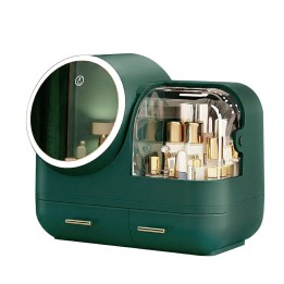 Organizador Maquillaje Espejo Luz Led 3 Tonos Usb