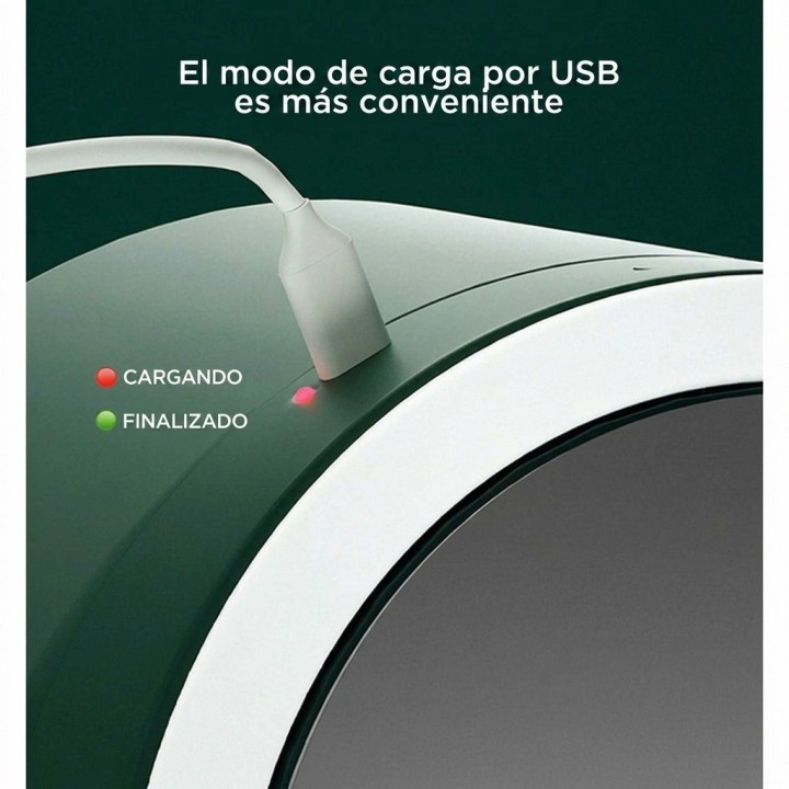 Organizador Maquillaje Espejo Luz Led 3 Tonos Usb