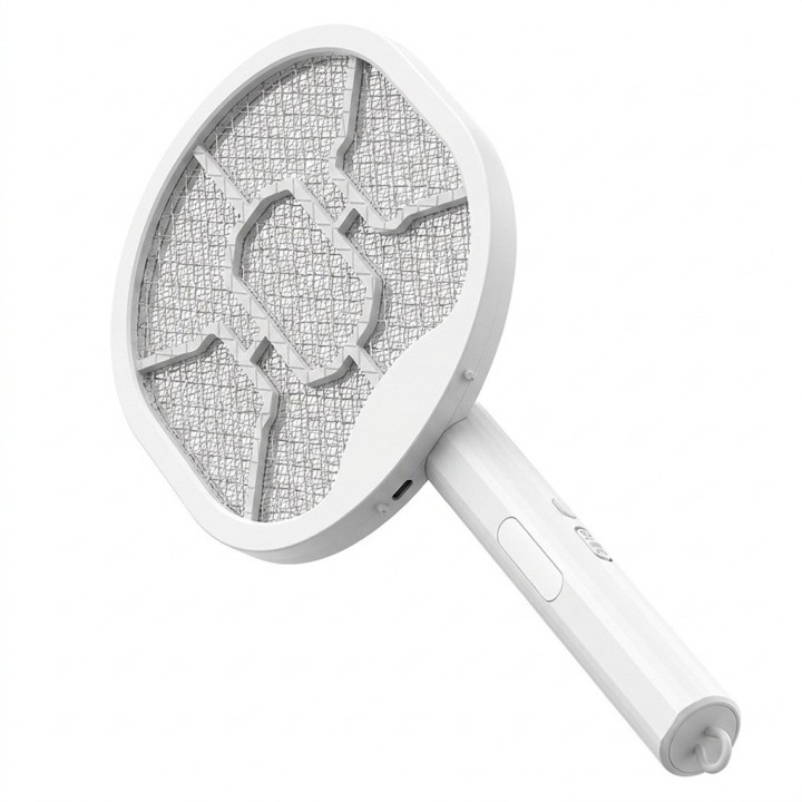 Raqueta Eléctrica Matamoscas Plegable Luz Uv 3000v