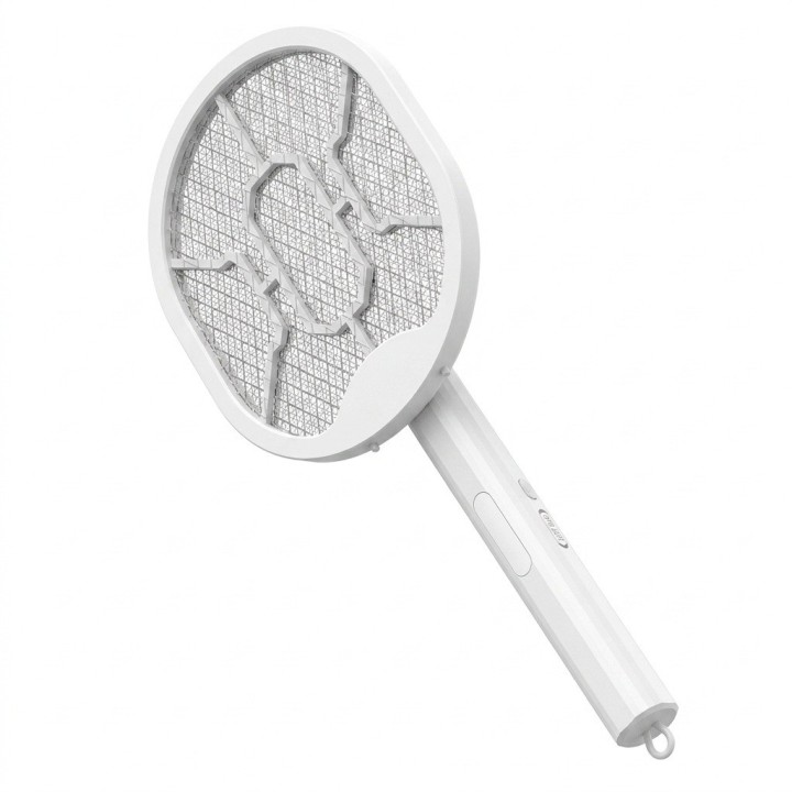 Raqueta Eléctrica Matamoscas Plegable Luz Uv 3000v