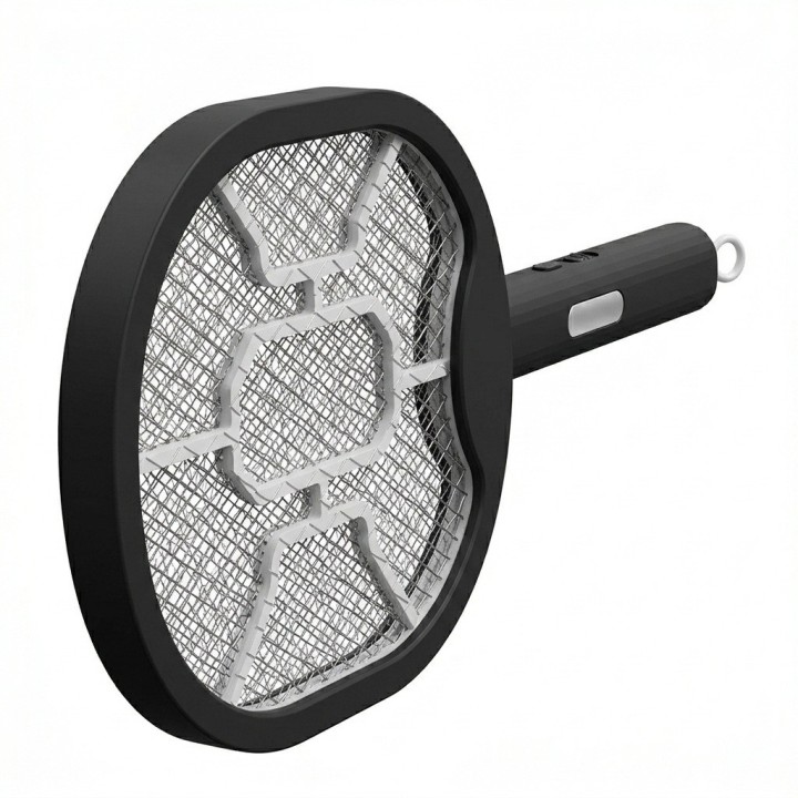 Raqueta Eléctrica Matamoscas Plegable Luz Uv 3000v