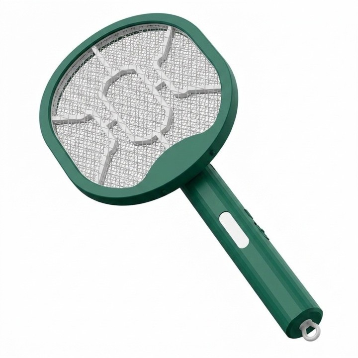 Raqueta Eléctrica Matamoscas Plegable Luz Uv 3000v