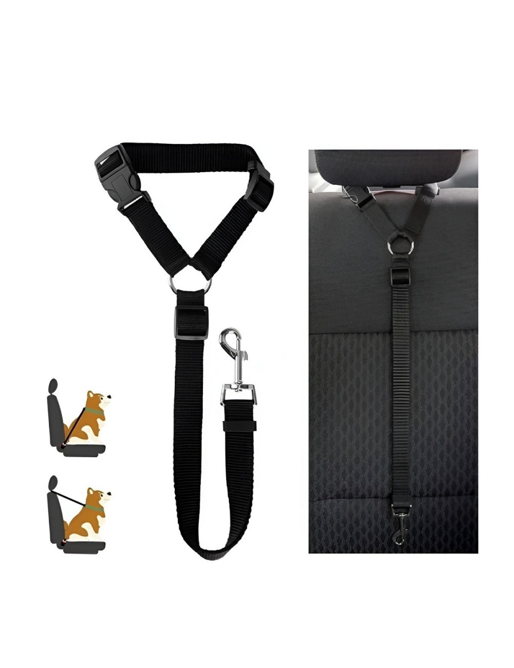 Cinturón Seguridad Perro Auto Elástico Ajustable